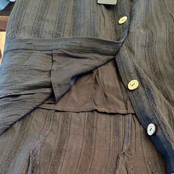 Miss Me Boho Black Button Up Midi Skirt NWT - Picture 7 of 8